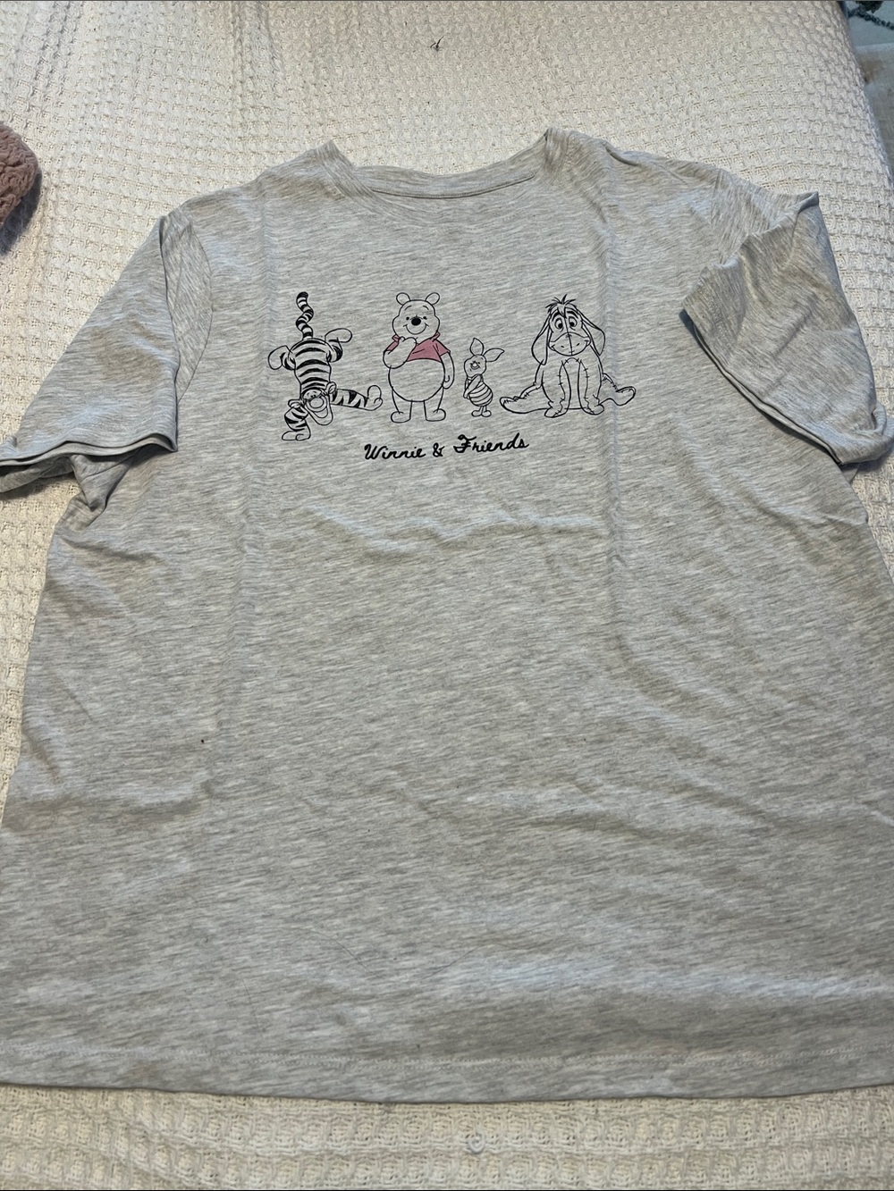 Primark Light Gray Winnie & Friends Graphic Tee